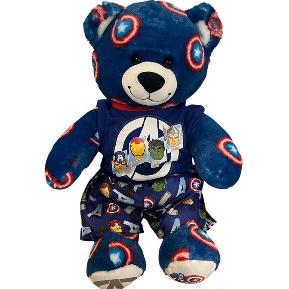 Build a bear captain America plush bear - Picture 1 of 3
